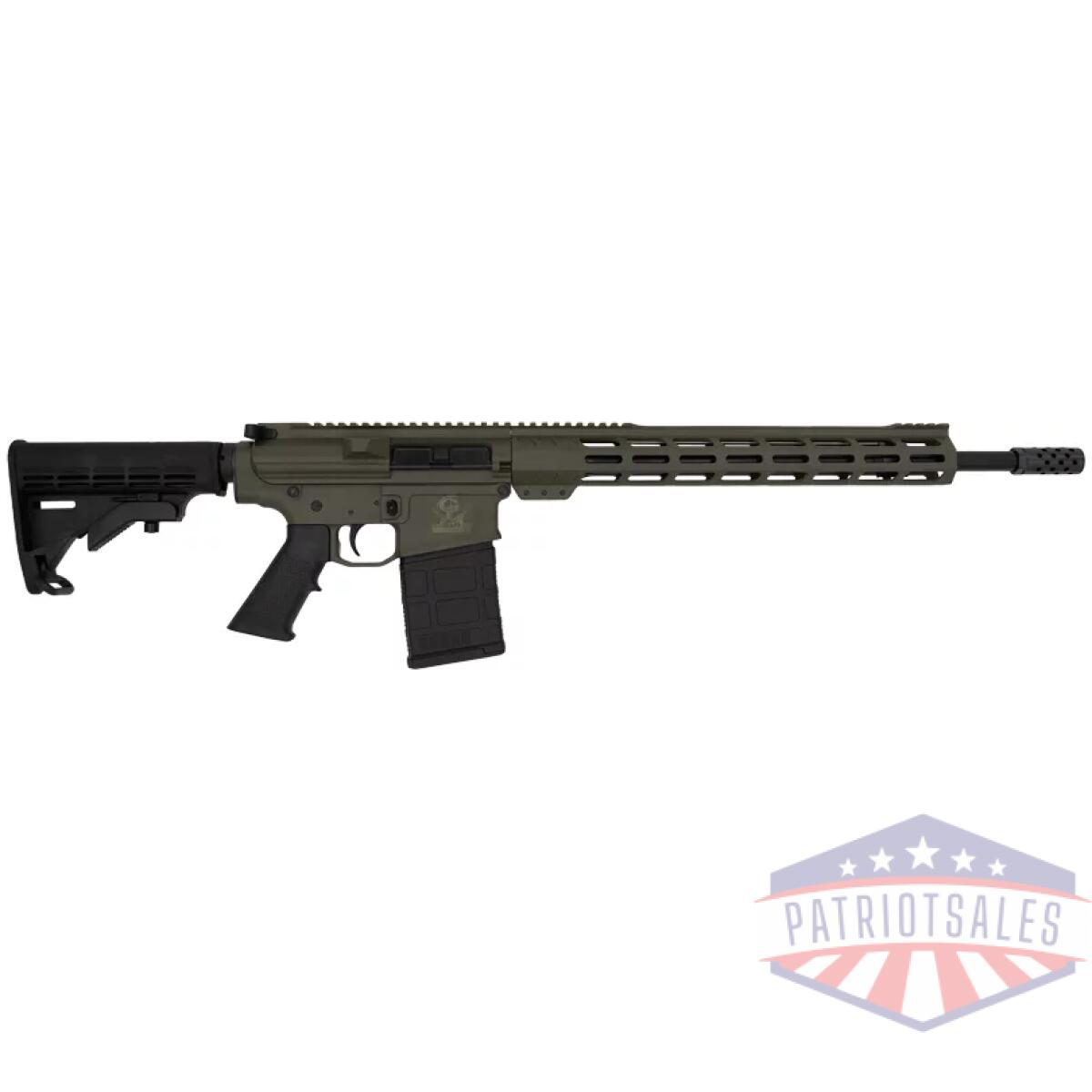 Gl10308odg. Webp - glfa ar10 rifle 308 win 18" - nitride bbl 10-shot od green - gl10308odg