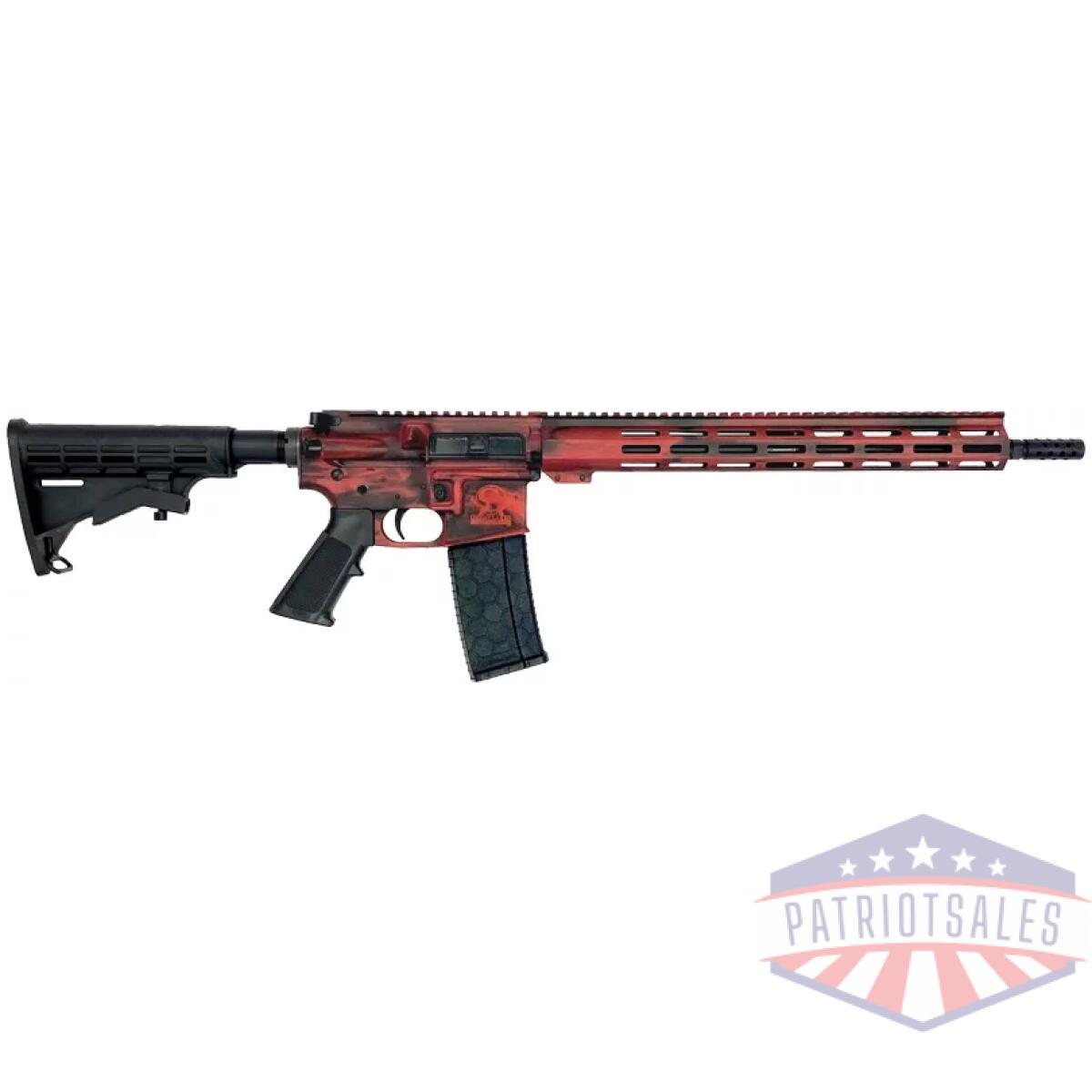 Gl15223blrd. Webp - glfa ar15 battleworn 223 wylde - 16" nit bbl lipstick red - gl15223blrd