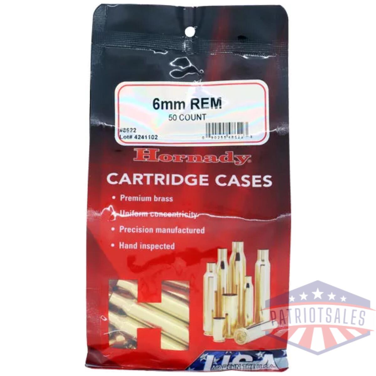 Hdy8622_1. Webp - hornady unprimed cases 6mm - remington 50 pack 5pk/cs - hdy8622 1