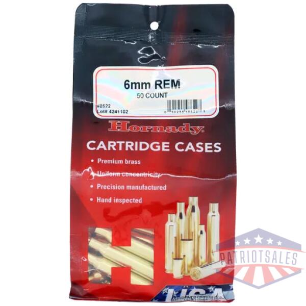 HORNADY UNPRIMED CASES 6MM - REMINGTON 50 PACK 5PK/CS