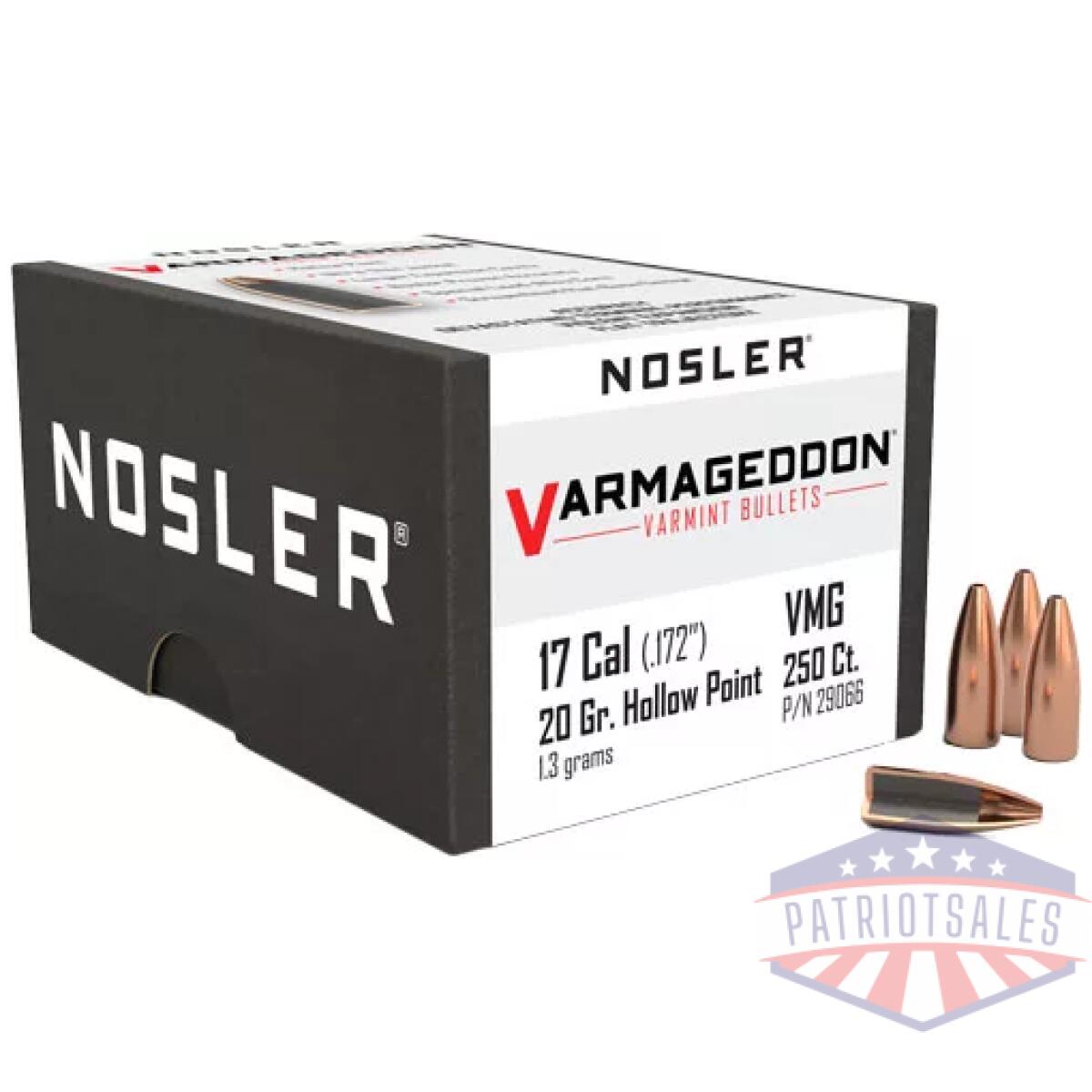 N29066_1. Webp - nosler bullets 17 cal. 172 - 20gr varmageddon fbhp 250ct - n29066 1