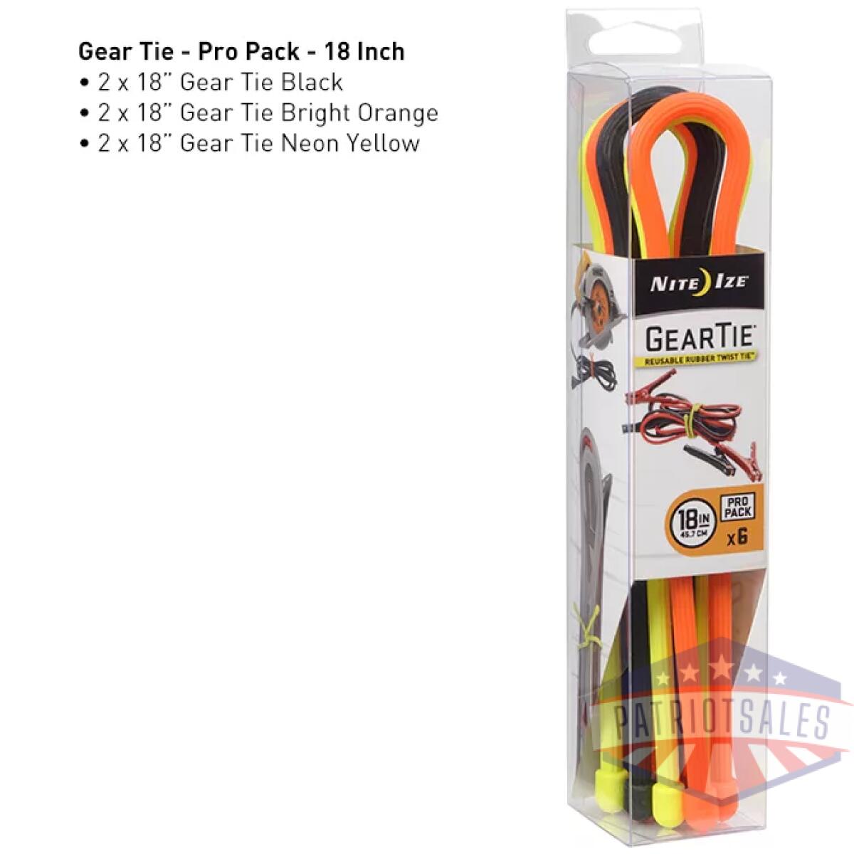 Nigtpp18-a1-r8. Webp - gear tie propack 18 - 6 pack - assorted colors - nigtpp18 a1 r8