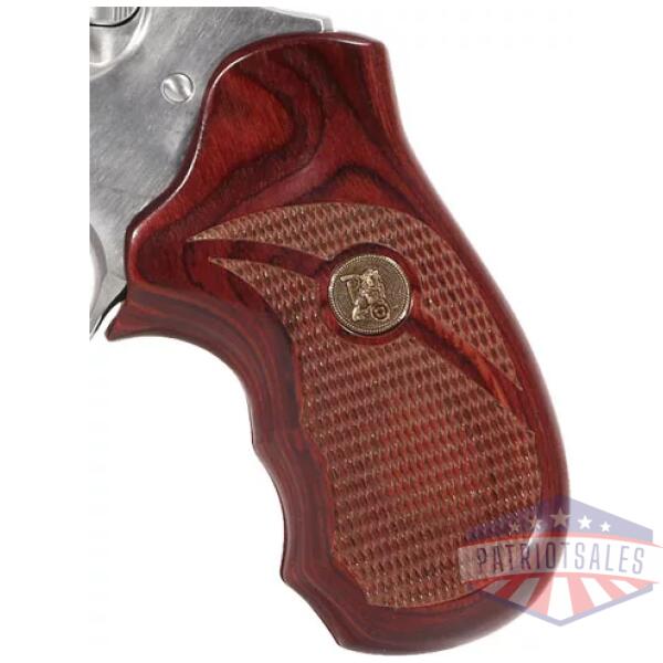 PACHMAYR LAMINATED WOOD GRIPS - RUGER SP101 ROSEWOOD CHECKERED