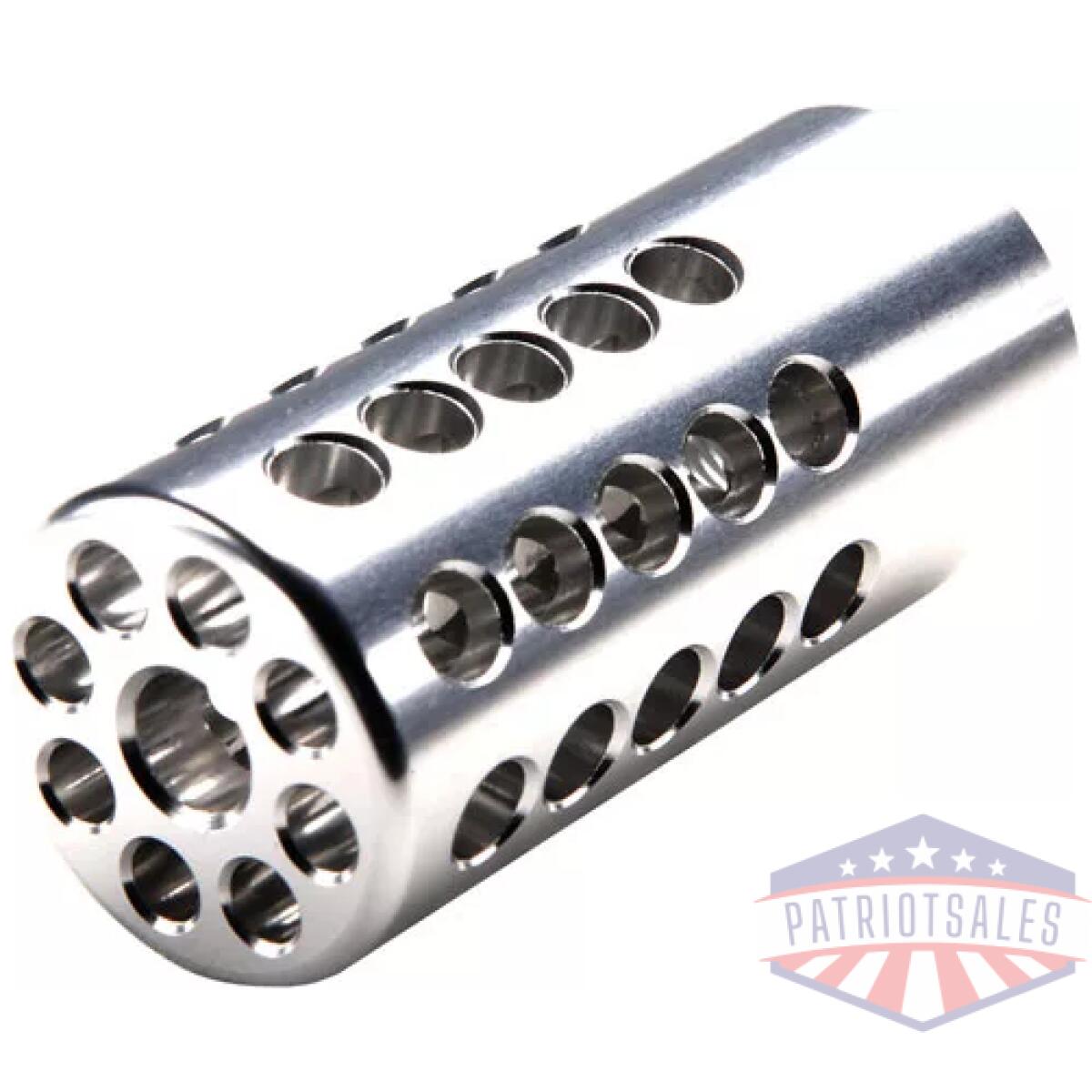 Plcmpsil. Webp - tacsol compensator 1" 22lr - 1/2x28 tpi silver - plcmpsil