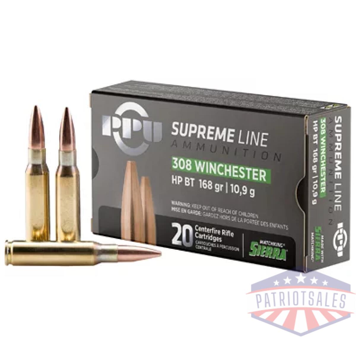 Ppuppmk308_1. Webp - ppu supreme 308win 168gr hpbt 20/200 - ppuppmk308 1