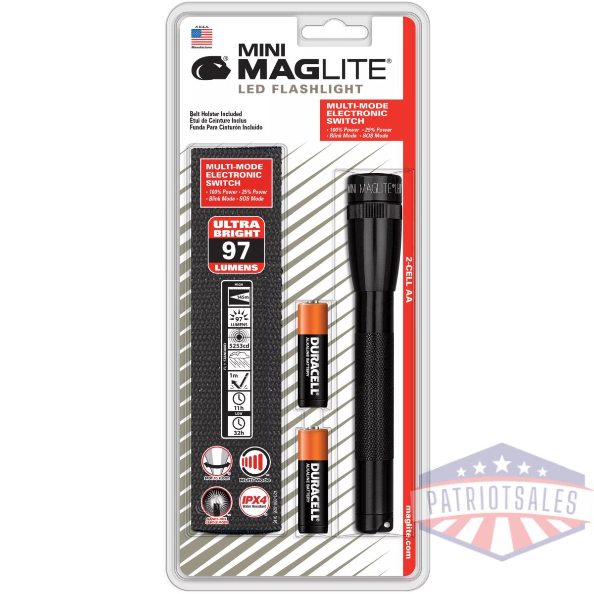 Sp2201h. Webp - sp22 mini maglite 2 aa-cell led flashlight w/ holster - sp2201h
