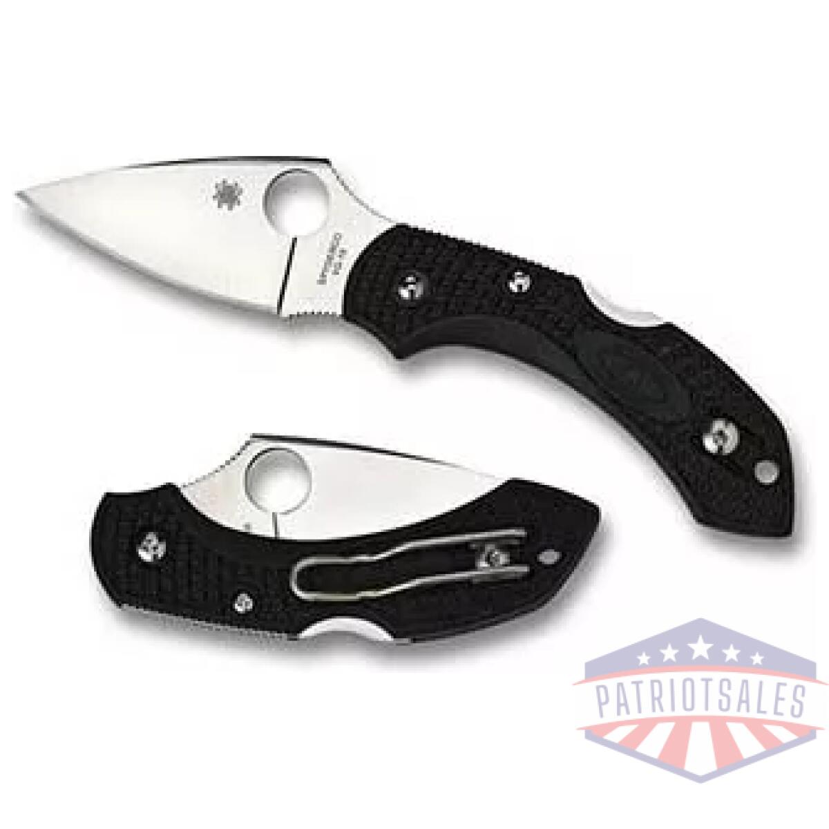 Spyc28pbk2_1. Webp - spyderco dragonfly2 black frn plain - spyc28pbk2 1