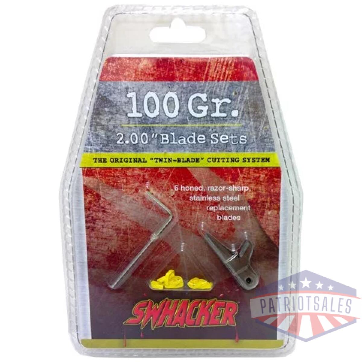 Swh00208. Webp - swhacker replacement blades - 2-blade 100gr 2" cut 6/pk - swh00208