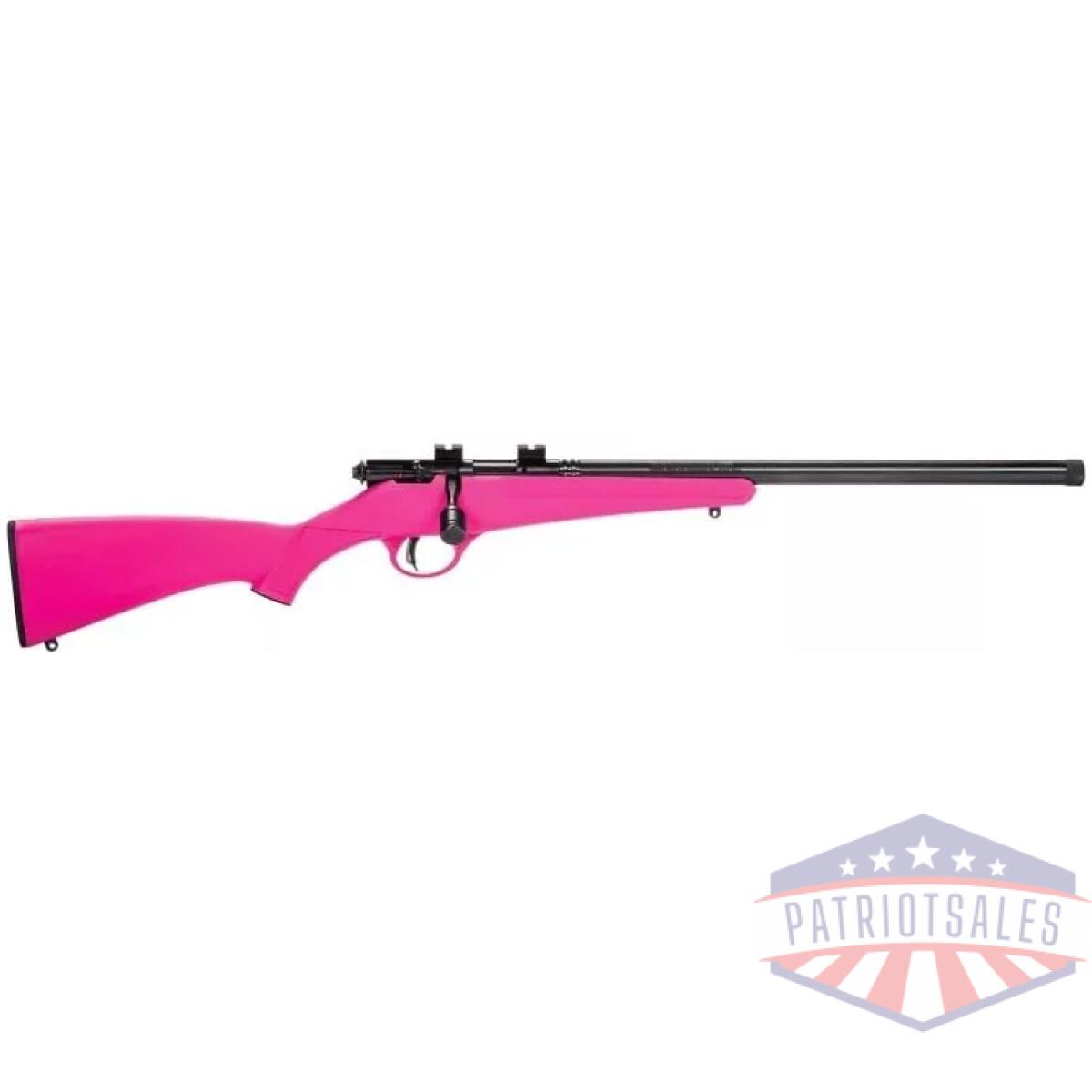 Savage rascal fv-sr rifle. 22lr single shot 16" heavy barrel synthetic stock pink - image 1