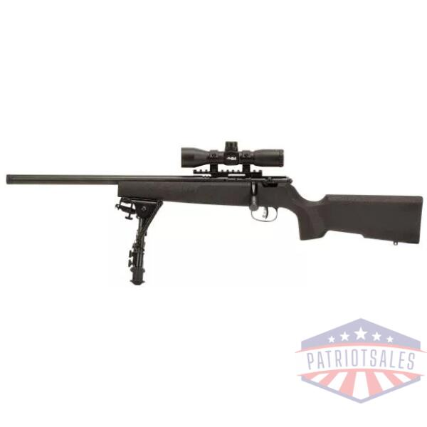 Savage Rascal Series Left Hand Target XP Rifle .22 LR Single Shot 16" Barrel Synthetic Stock-Black Scope and Bi-pod