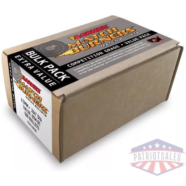 Barnes Match Burners Rifle Bullets 6mm .243" 105 gr BT MATCH 500/Box