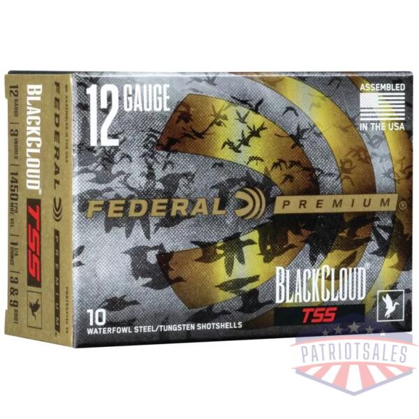 Federal Black Cloud TSS Shotshells 12ga 3" 1-1/4 oz 1450 fps #3#9 10/ct