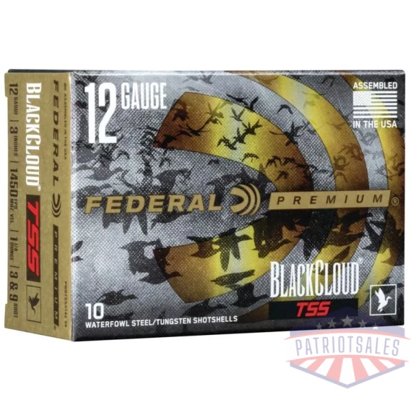Federal Black Cloud TSS Shotshells 12ga 3" 1-1/4 oz 1450 fps #3#9 10/ct