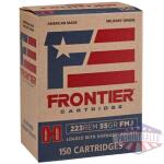 Hornady Frontier Rifle Ammunition .223 Rem 55 gr FMJ 3240 fps 150/ct (Oriented)