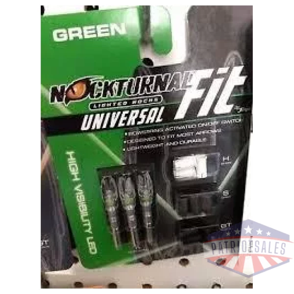 Nocturnal Universal Lighted Nocks Size Green
