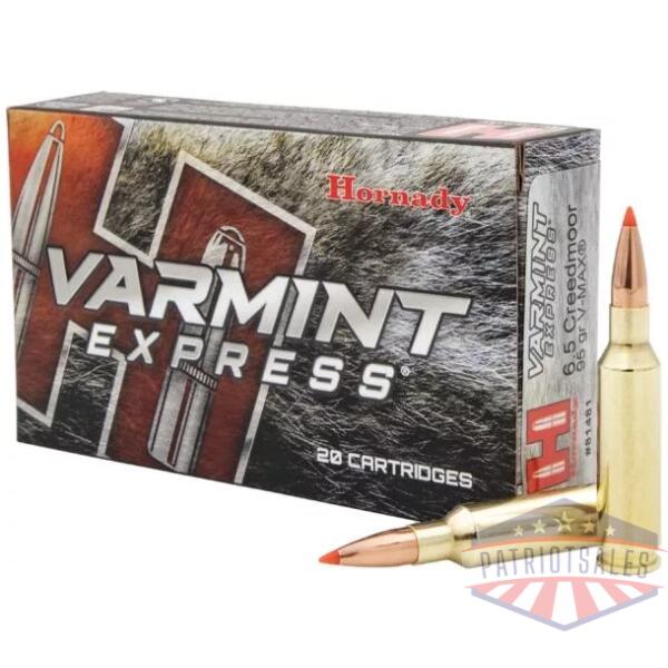 Hornady Varmint Express Rifle Ammunition .224 Valkyrie 60 gr V-MAX 3300 fps 20/ct