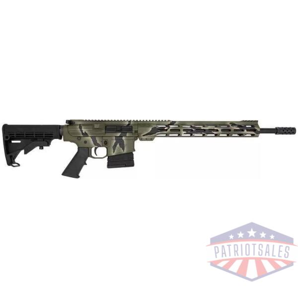GLFA AR10 Rifle .308 Win 10rd Magazine 18" Barrel Pursuit Green Camo Cerakote