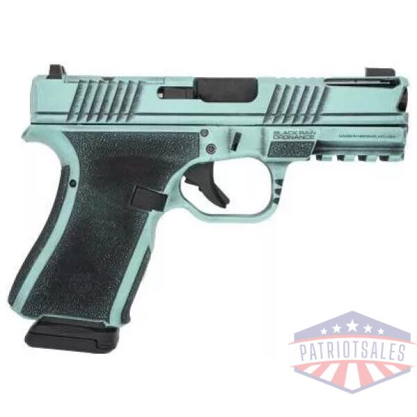 Black Rain Frontline+ Handgun 9mm Luger 15rd Magazine 3.75" Barrel Robins Egg Blue Battleworn Finish Optic Ready