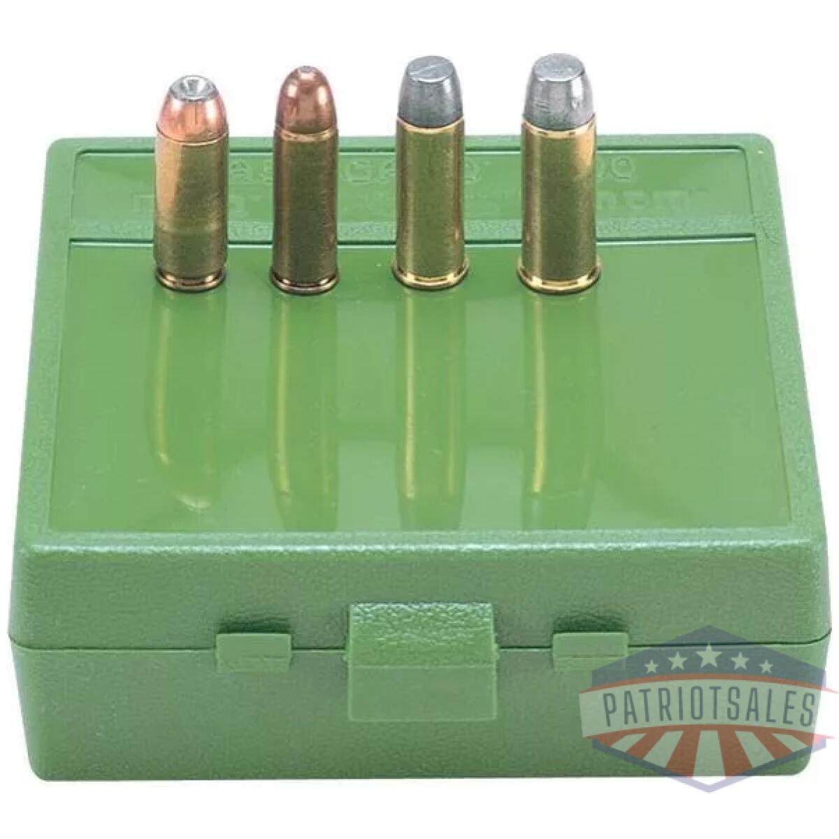 Mtm p-64 series handgun ammo box for 50 ae 480 ruger green - image 1