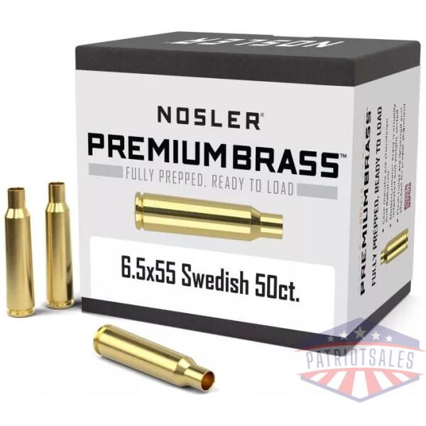 Nosler Unprimed Brass Rifle Cartridge Cases 50/ct 6.55x55mm