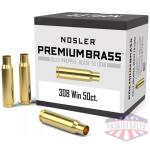 Nosler Unprimed Brass Rifle Cartridge Cases 50/ct .308 Win