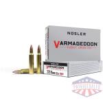 Nosler Varmegeddon Rifle Ammunition .223 Rem 62 gr FBHP 2950 fps - 20/box