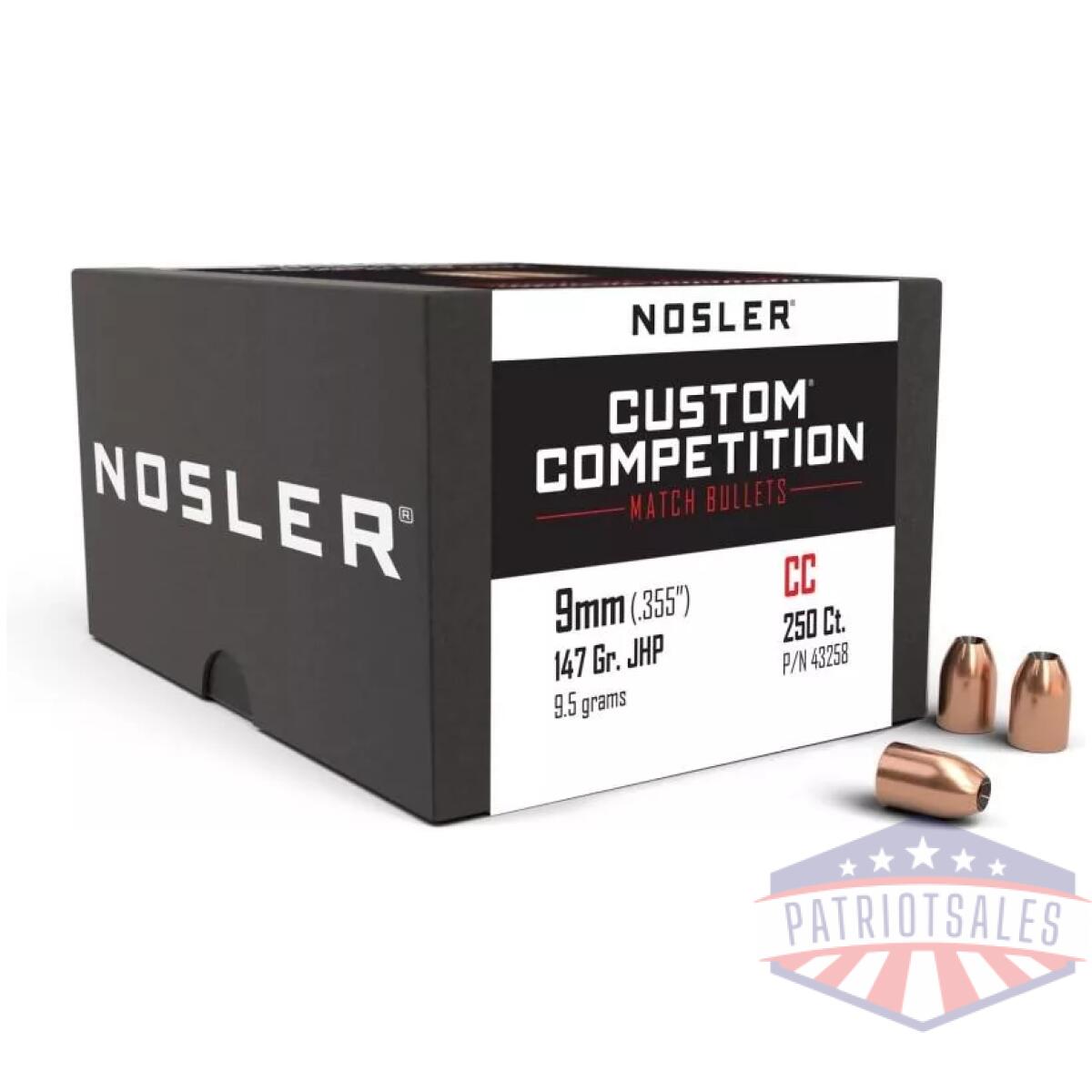 Https3a2f2fmedia. Chattanoogashooting. Com2fimages2fproduct2fno432582fno43258-1. Webp - nosler sporting handgun pistol bullets 9mm. 355" 147gr jhp (250 ct. ) - https3a2f2fmedia. Chattanoogashooting. Com2fimages2fproduct2fno432582fno43258 1