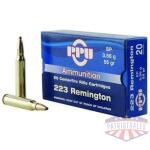 PPU Rifle Ammunition .223 Rem 55 gr SP 3240 fps 20/ct