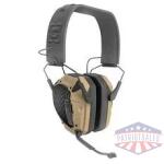Caldwell EMax Pro Series Electronic Ear Muffs 30dB BT Tan Two Way Communication