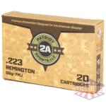 Patriot Sports Rifle Ammunition .223 Rem  55gr FMJ 3280 fps 20/ct