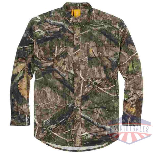 Browning Wasatch-CB Shirt Button-Front 2 Pocket Mossy Oak DNA S