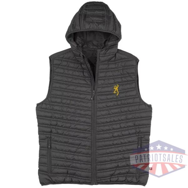 Browning Packable Puffer Hooded Vest Carbon S
