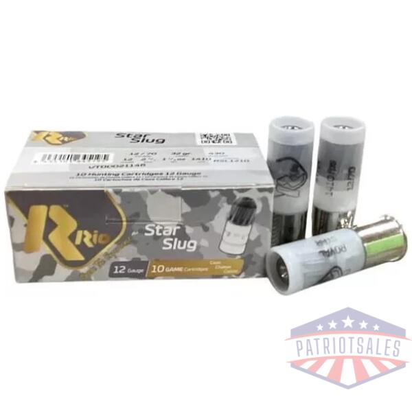 Rio Star Shotshell 12 ga 2-3/4" 1-1/8 oz 1410 fps Slug 10/ct
