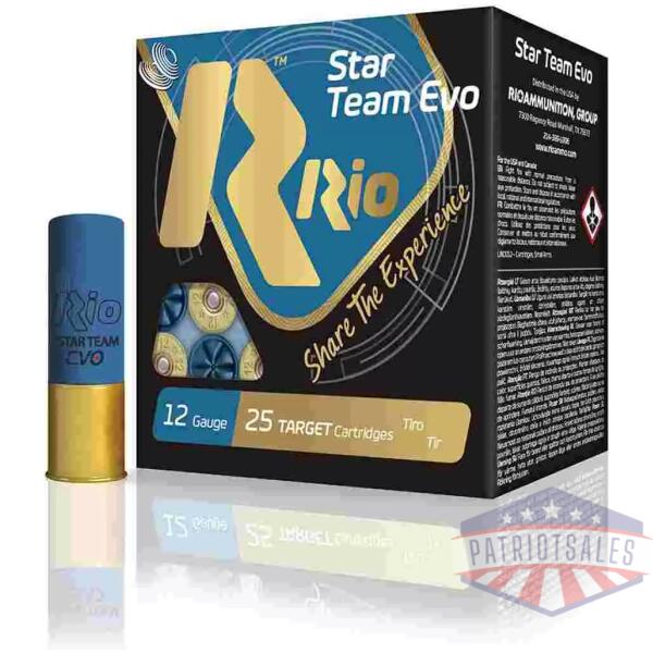 Rio Star Team Evo 28 Low Recoil Shotshells 12 ga  2-3/4" 1 oz 1135 fps #7.5 25/ct