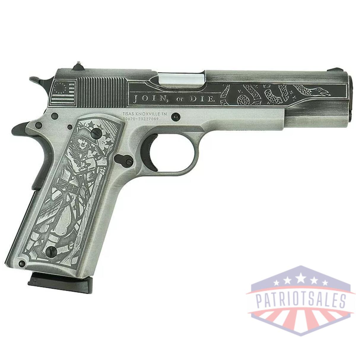 Https3a2f2fmedia. Chattanoogashooting. Com2fimages2fproduct2fsd1911a1s45ld2f1911a1-service-45-45acp-full-size-features-rail-liberty-or-death_0002_right-1. Webp - sds imports tisas "liberty or death" 1911 a1 service 45 handgun. 45 acp 8rd magazine 5" barrel - https3a2f2fmedia. Chattanoogashooting. Com2fimages2fproduct2fsd1911a1s45ld2f1911a1 service 45 45acp full size features rail liberty or death 0002 right 1