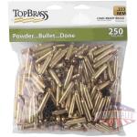 Top Brass Unprimed Remanufactured Rifle Brass .223 Rem Bagged Header Card Grade A+ 250/ct