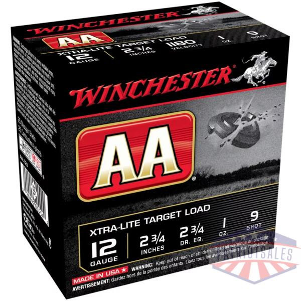 Winchester AA Target 12 ga 2 3/4" 1 oz #9  - 25/ct