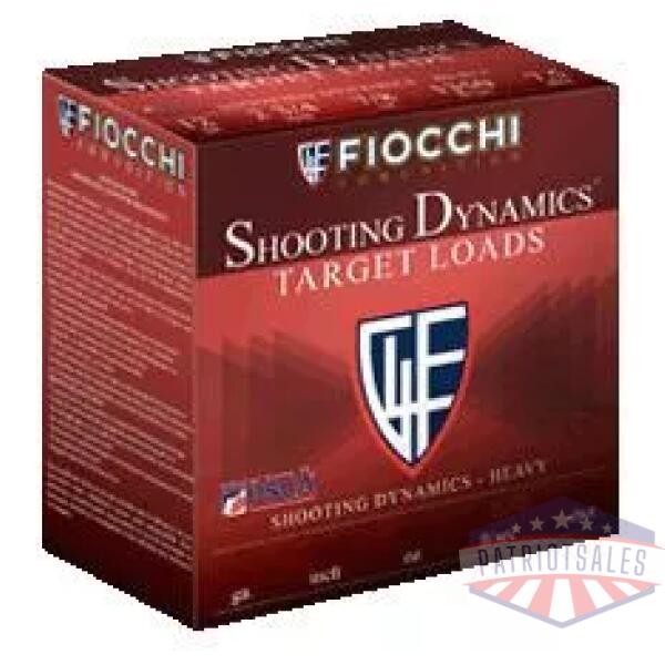 Fiocchi Shooting Dynamics Shotshells 12 ga 2-3/4" 1-1/8oz 1280 fps #8 25/ct