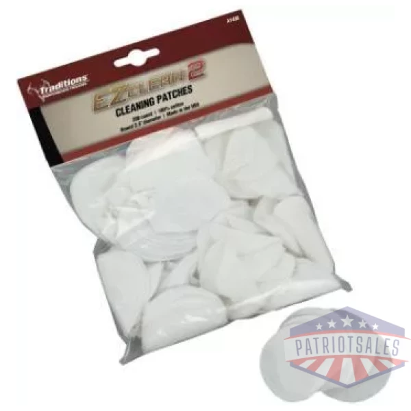 Traditions EZ Clean 2 Cleaning Patches .45-.54 Cal 100/bag 2.5 in. dia.