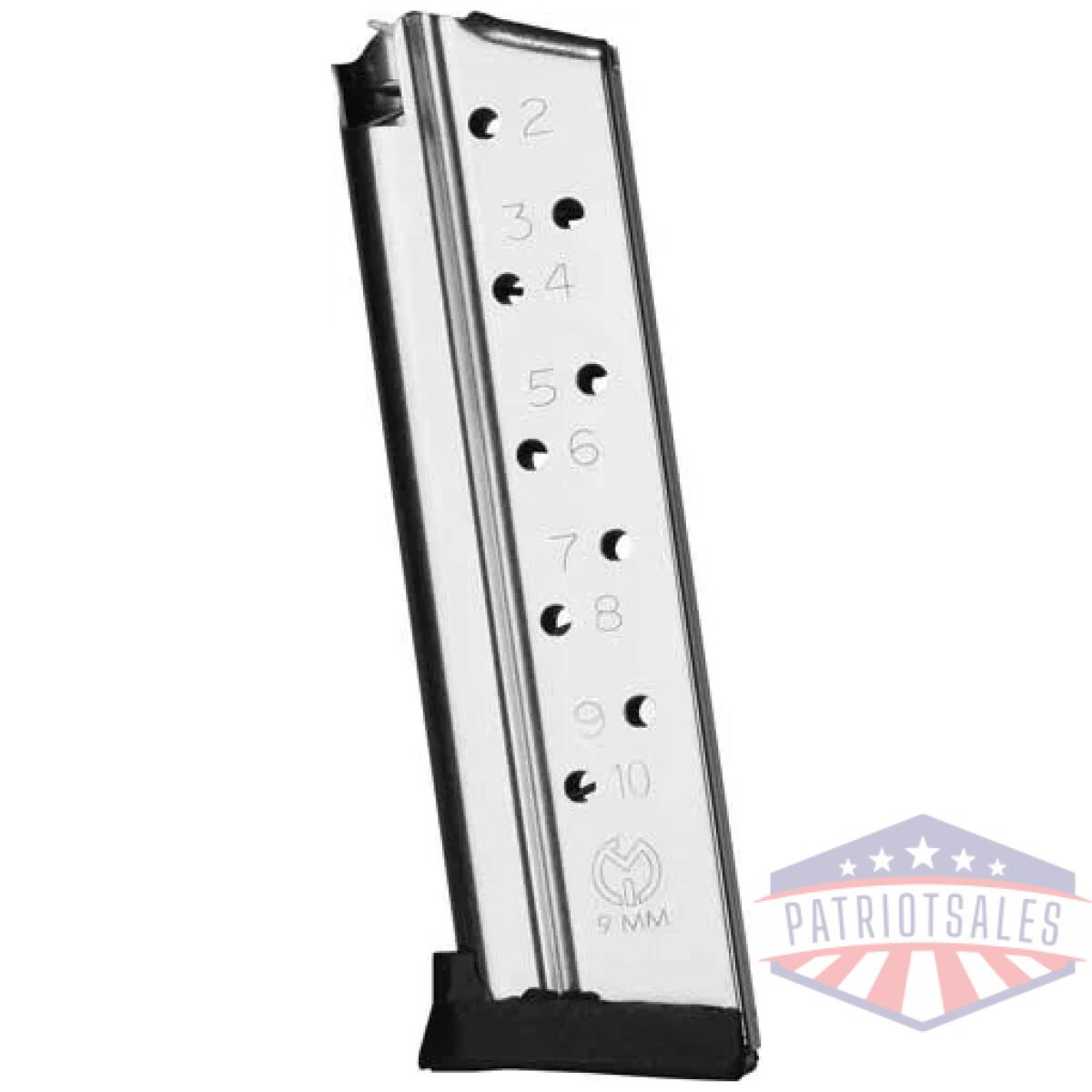 M1911910srb. Webp - metalform magazine 1911 govt. - 9mm 10rd s/s removable base - m1911910srb