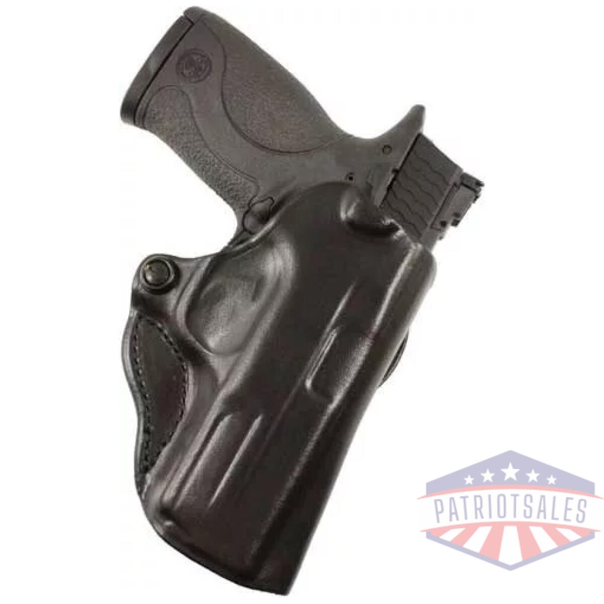 019ba19z0. Webp - desantis mini scabbard holster - rh owb leather 1911 3-3. 5" blk - 019ba19z0