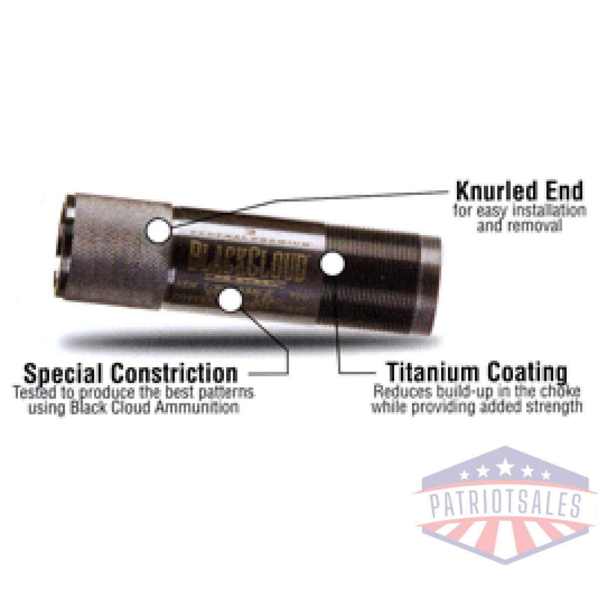09006. Gif - carlsons choke tube black - cloud 12ga m-range invector+ - 09006