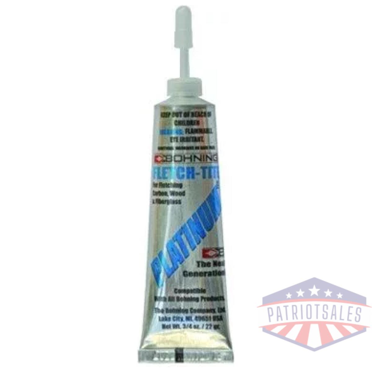 Bohning glue fletch-tite - platinum 3/4oz tube - image 1