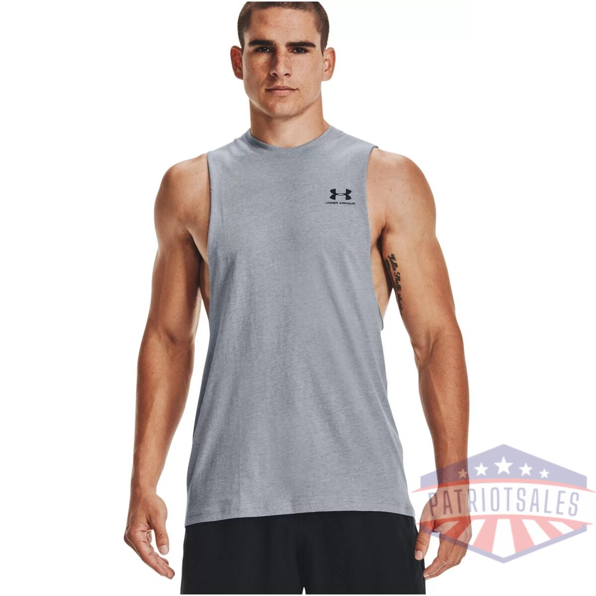 1329286035lg. Webp - men's ua sportstyle left chest cut-off tank - 1329286035lg
