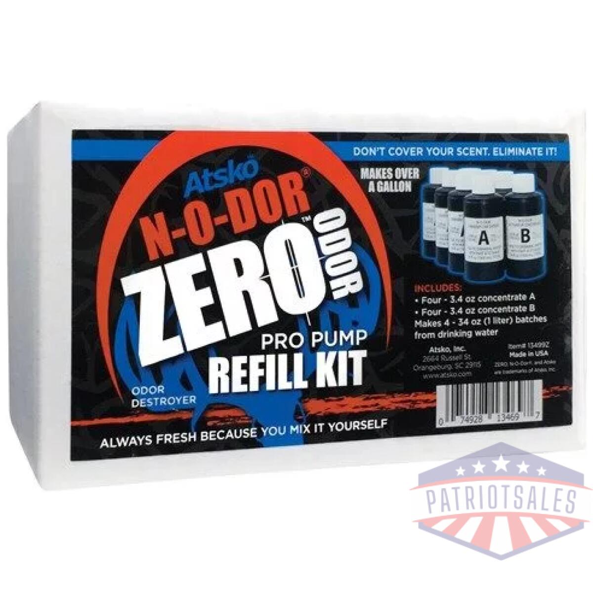 13499z. Webp - atsko zero n-o-dor oxidizer - pro pump refill kit makes 1gal - 13499z