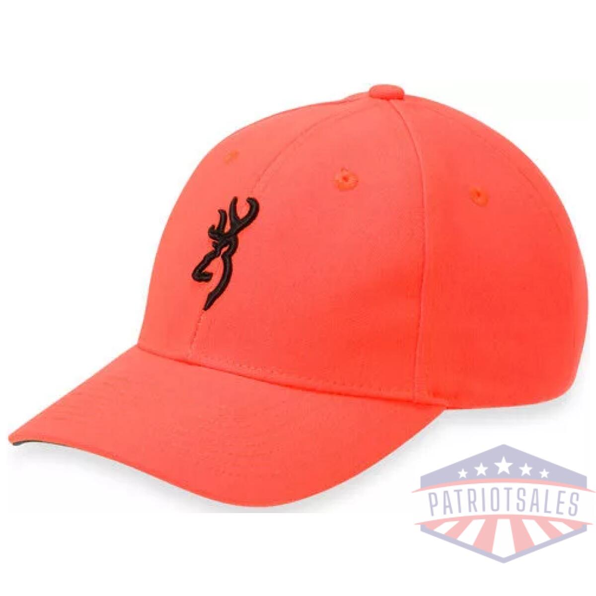 30850101y. Webp - browning cap youth safety - orange w/3d buck mark logo adj - 30850101y
