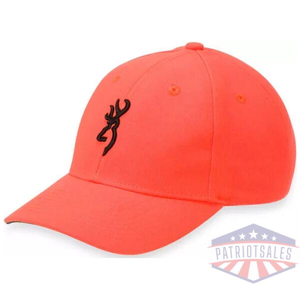 BROWNING CAP YOUTH SAFETY - ORANGE W/3D BUCK MARK LOGO ADJ