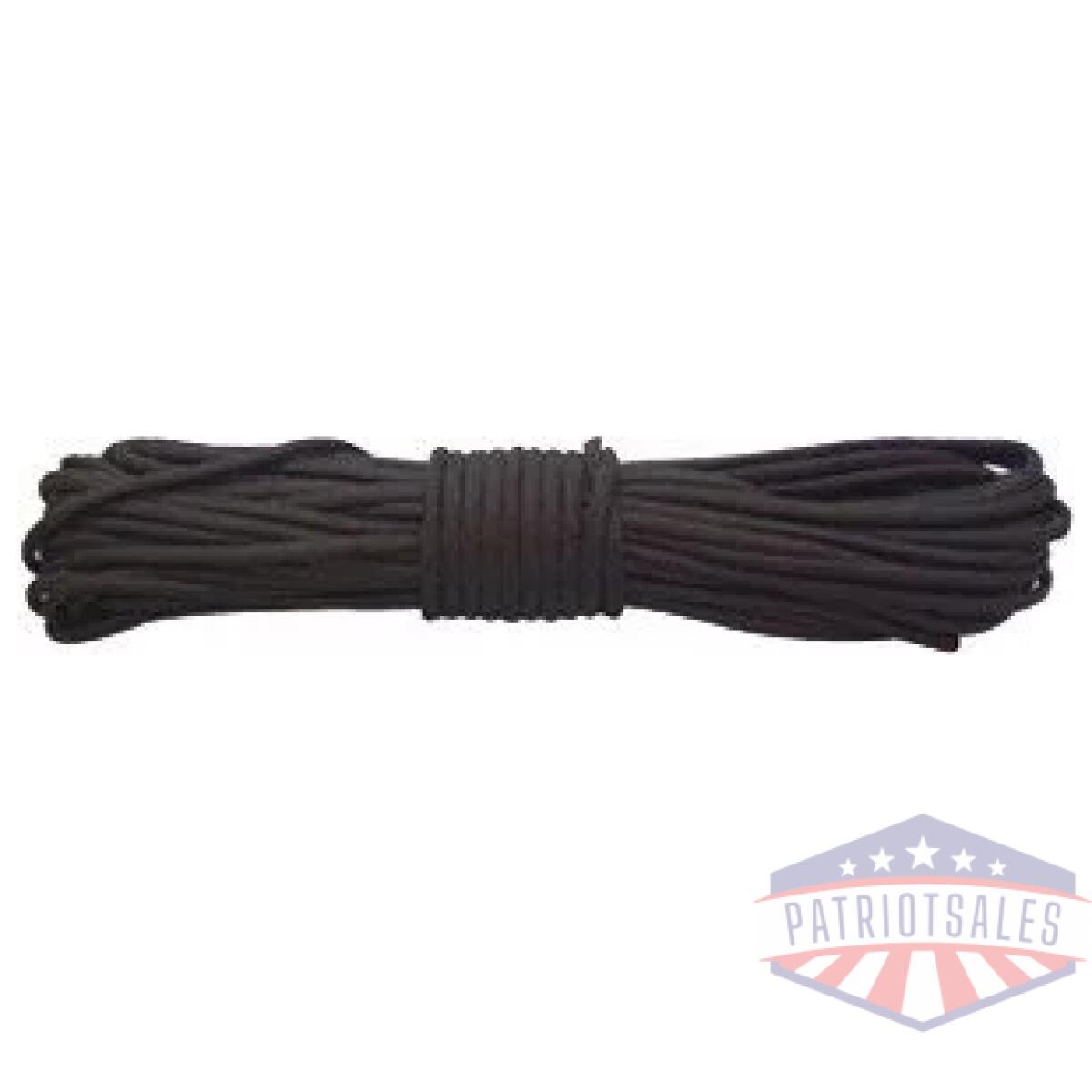 355hblk. Webp - red rock 550 parachute cord - 50 feet black - 355hblk