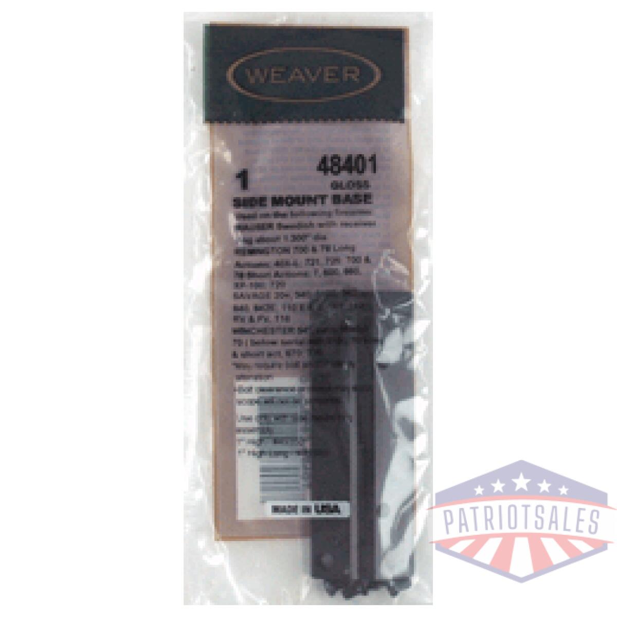 48401. Gif - weaver base side mount #1 - black - 48401