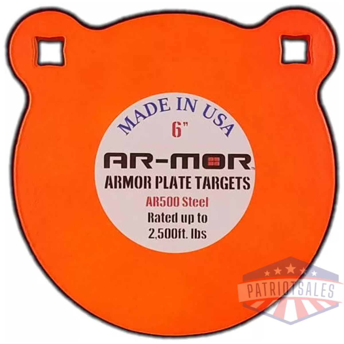 6tgt375. Webp - ar-mor 6" ar500 steel gong - 3/8" thick steel orange round - 6tgt375